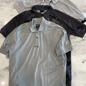 3 Mens Small Oakley Golf Shirts Great condition